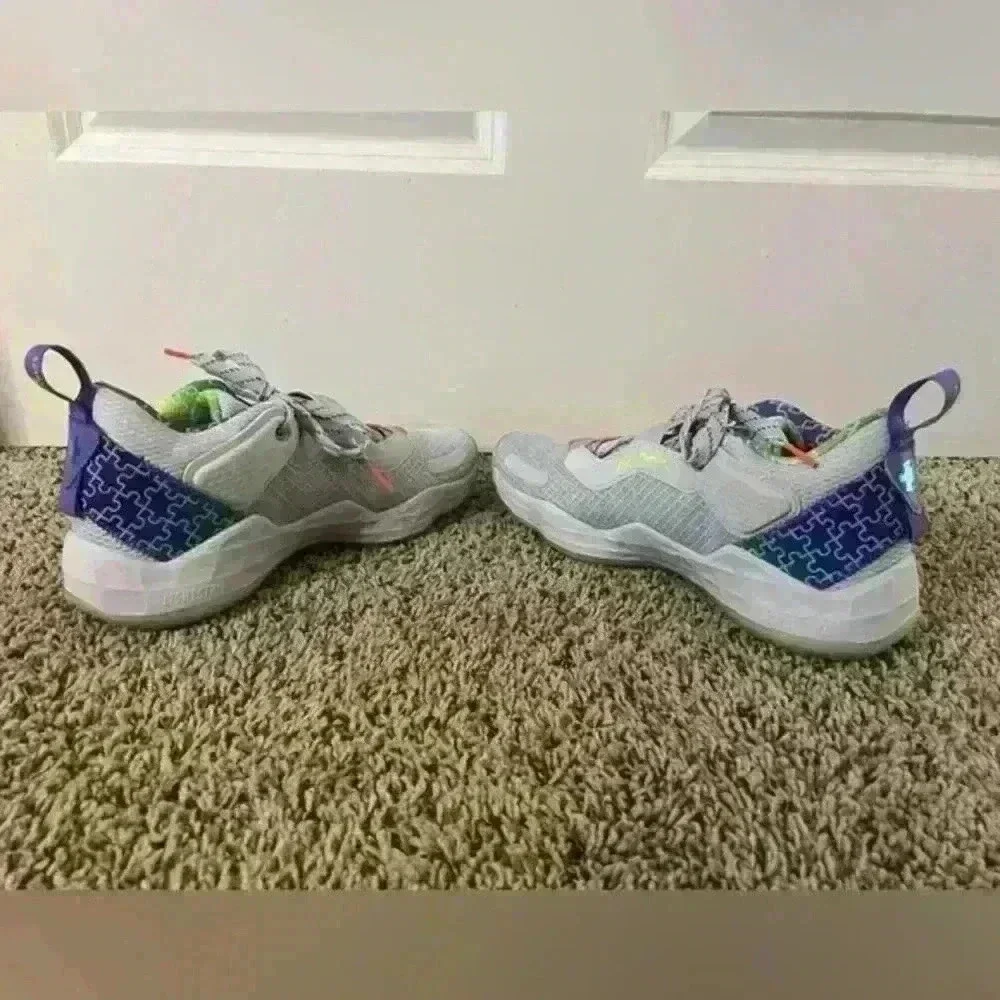 Adidas D.O.N. Issue 3 Autism Speaks Grey Purple Basketball Shoes GY2843